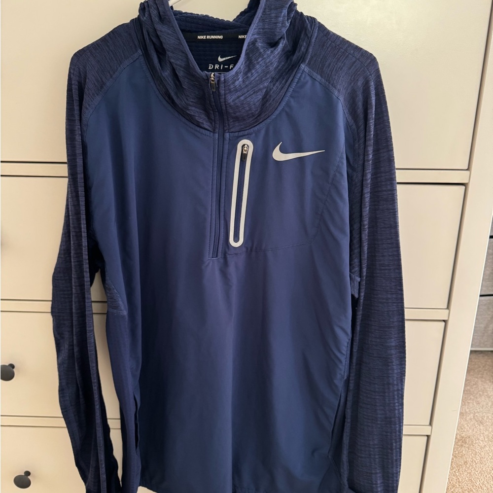 NIKE Therma Sphere Element Half-Zip Mens Navy Running Hoodie (Discontinued)